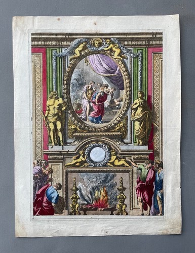 Cheminée trumeau gravure - et,